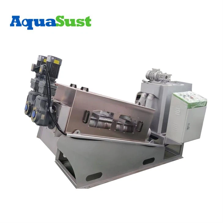 SS304 Screw Press Sludge Dewatering Machine